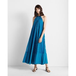 Blue pleated club Monaco dress